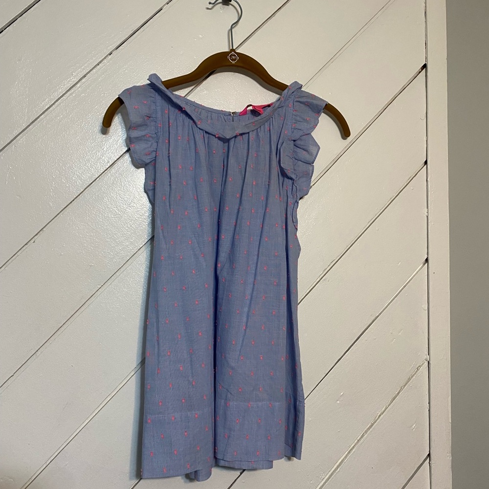 Lilly Pulitzer Blue Top with Pink Accents